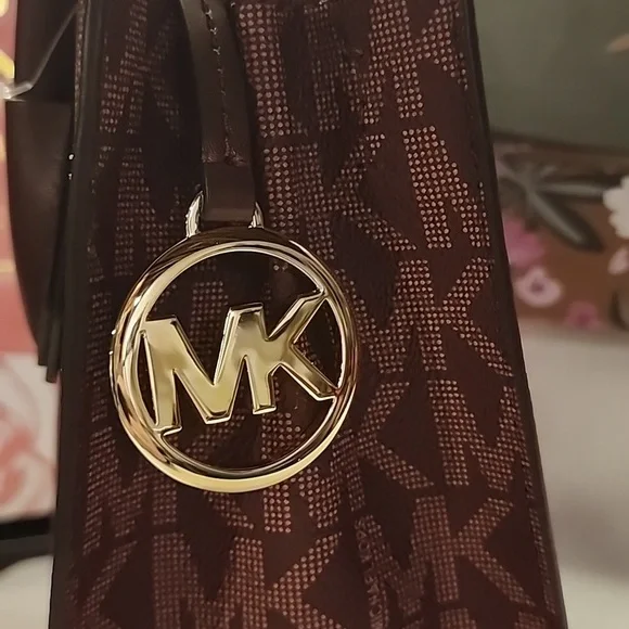 Michael Kors Two-Tone Dark Burgundy and Mauve mini crossbody satchel.NWT